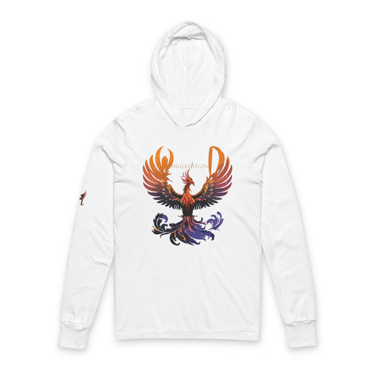 Fiery Phoenix Hooded Long Sleeve Tee - Unisex